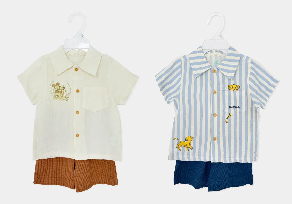 2pk Baby Boy Short Sleeve Shirt & Shorts Set