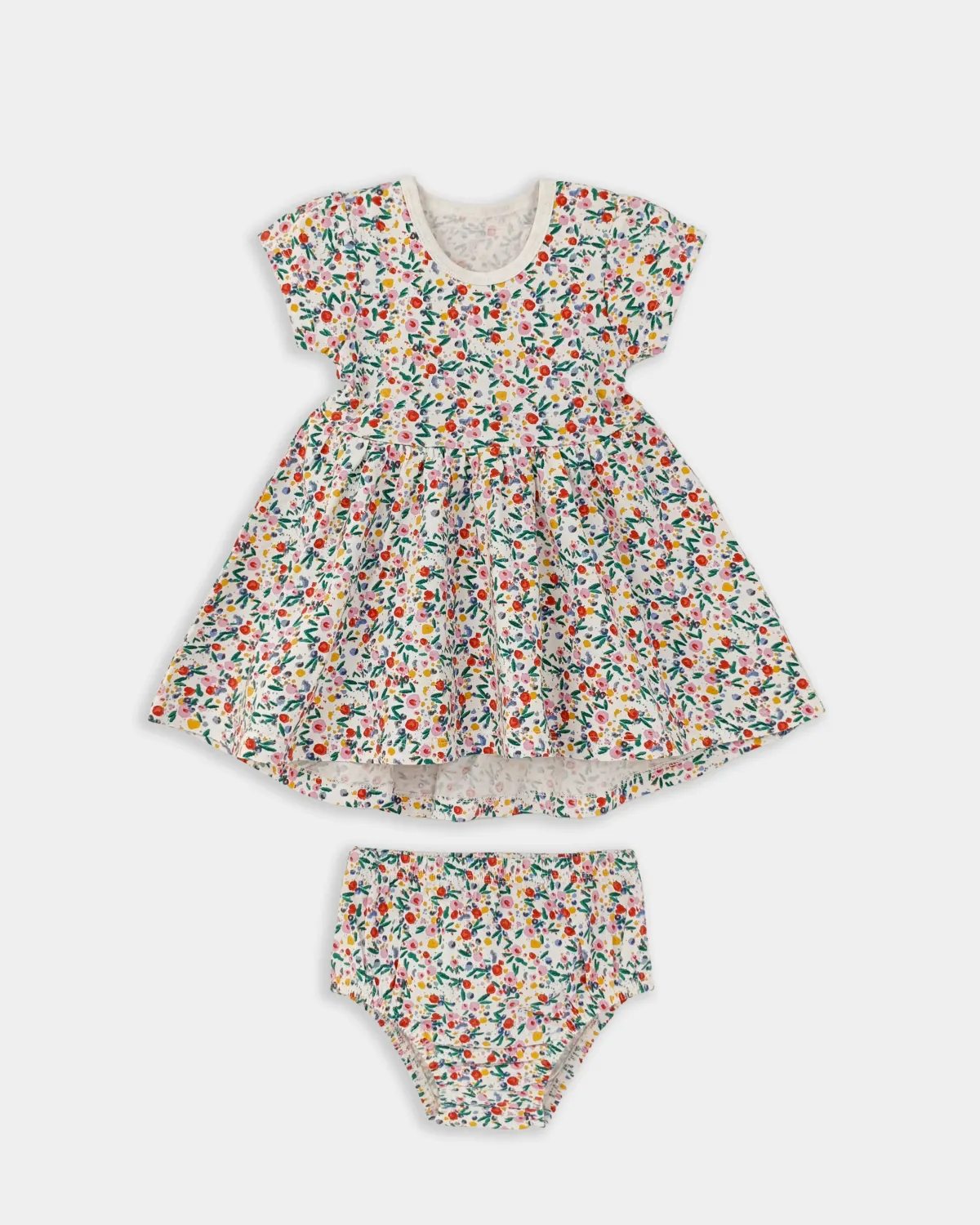 2pk Baby Girl Floral Dress Set