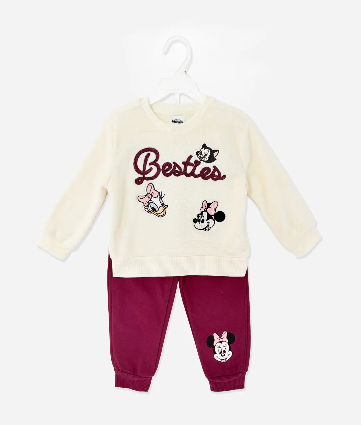 2pk Baby Girl Long Sleeve Top and Jogger Pants Outfit Set