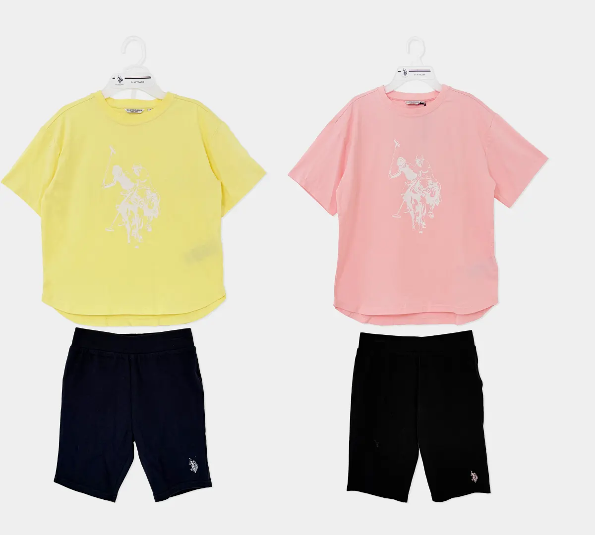 2pk Girls Oversized Tee & Bike Shorts Set