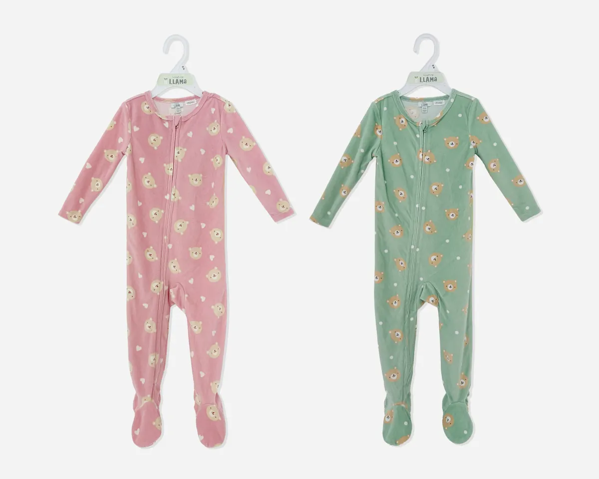 Baby Long Sleeve Footed Zip Romper