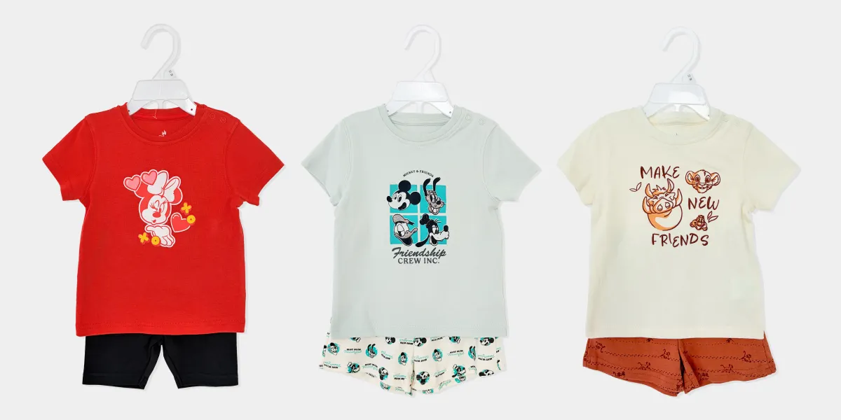 2pk Disney Baby Boy Short Sleeve Tee & Shorts Set